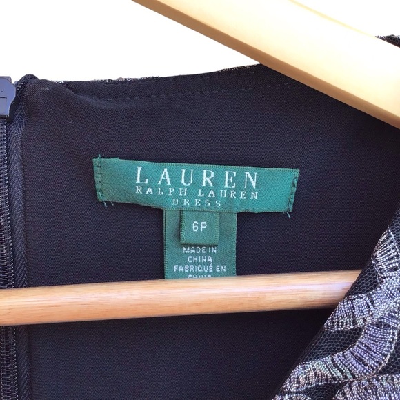 Lauren Ralph Lauren Metallic Embroidered Floral Cap Sleeve Sheath Dress … - Picture 10 of 10